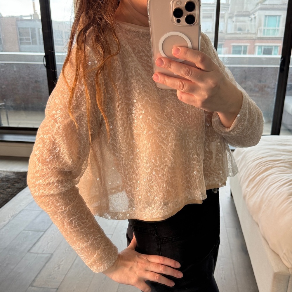 Narces Sequin Embroidered top